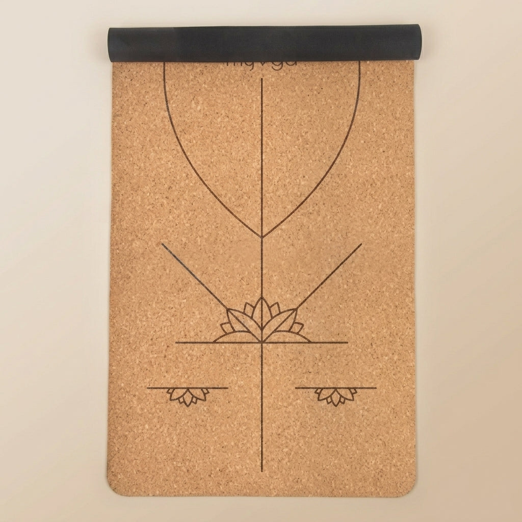 Tapis de Yoga en liège Alignement Myga | 200 x 70 cm – 6 mm